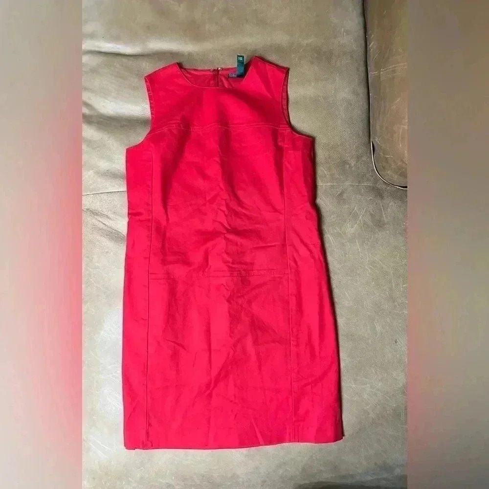 Lauren Ralph Lauren Women's Size 8 Red Sheath Stretch Dress